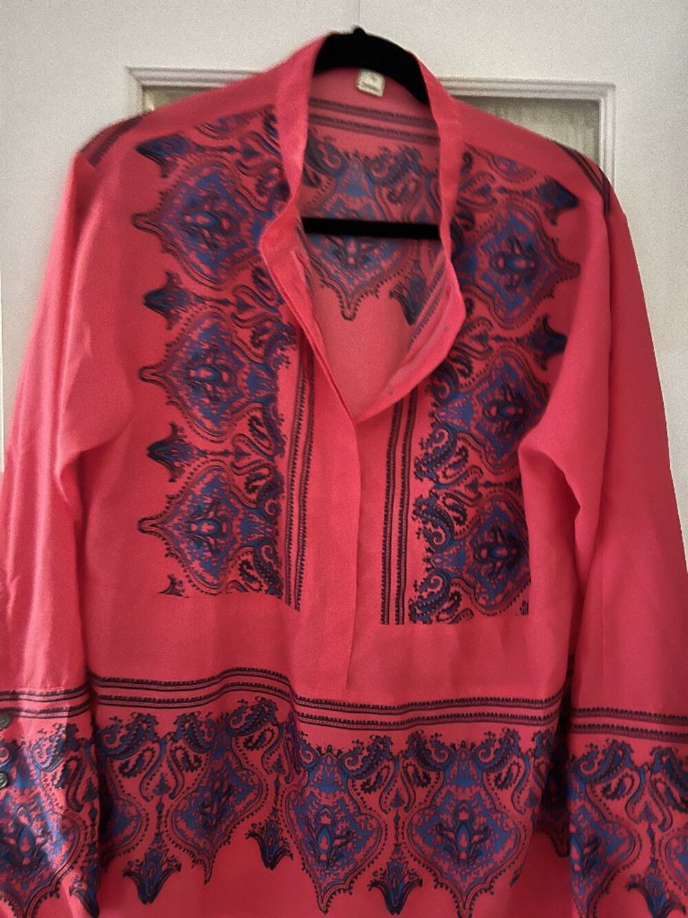 Printed J Crew Popover Shirt